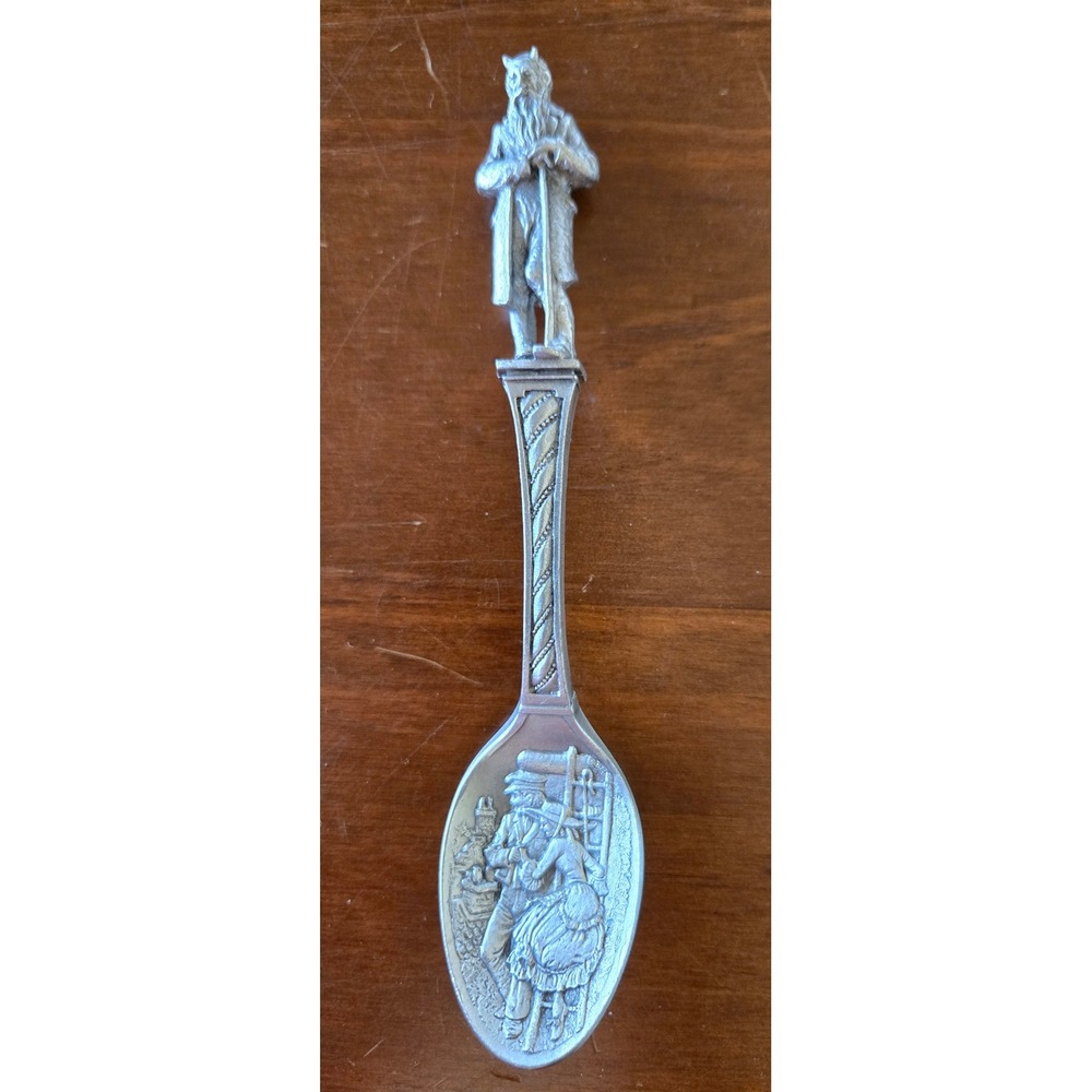 Franklin Mint Pewter Spoon Shepherdess Chimney Sweep Hans Christian Andersen 6"